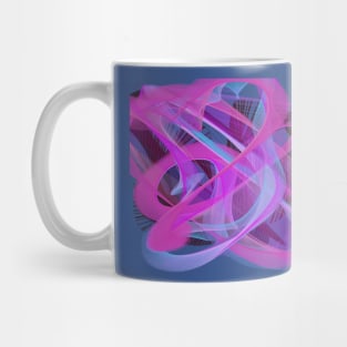 Pink fractal grid Mug